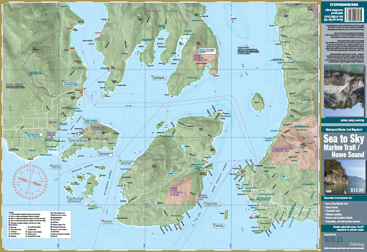 108 Sea to Sky Marine Trail / Howe Sound Kayaking Map