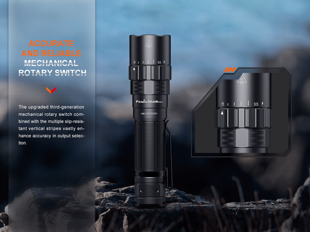 Fenix PD40R V3.0 Rechargeable Flashlight – 3000 Lumens