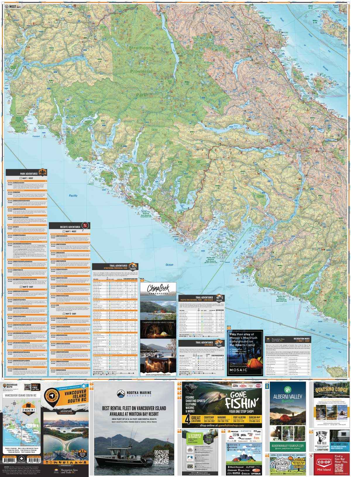 Carte récréative du sud de l'île de Vancouver (Colombie-Britannique)