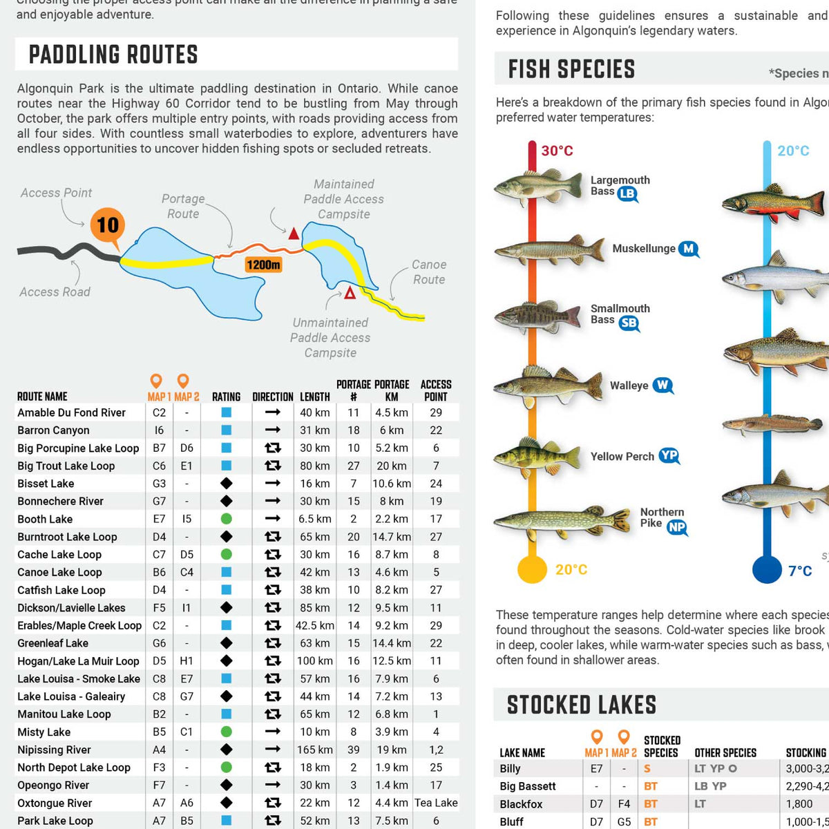Algonquin Provincial Park Ontario - Recreation Map