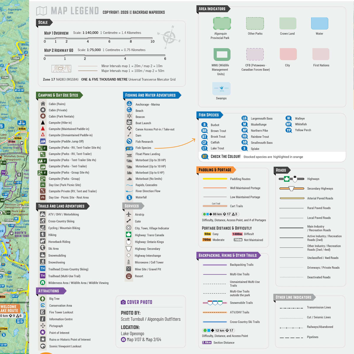 Algonquin Provincial Park Ontario - Recreation Map
