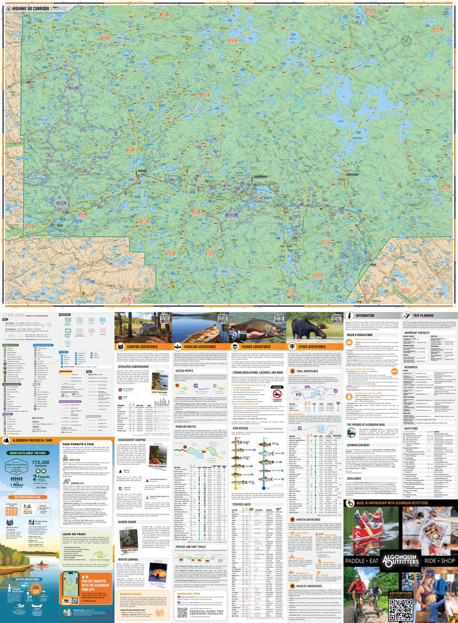 Algonquin Provincial Park Ontario - Recreation Map