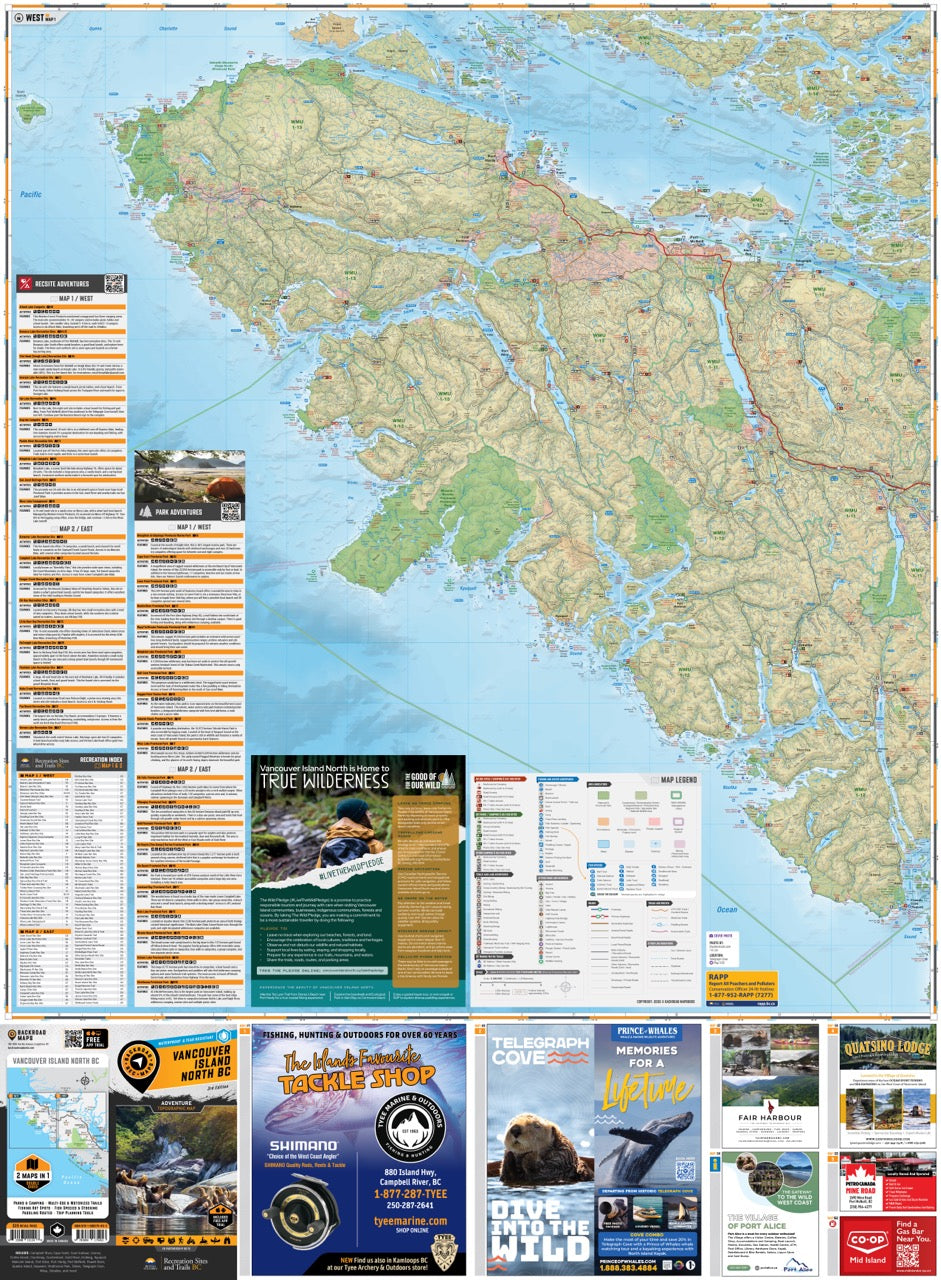 Vancouver Island North BC - Recreation Map - Axeman.ca
