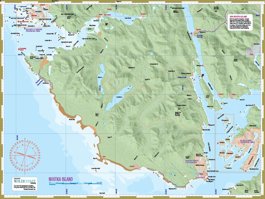 204 Nootka Island Kayaking and Boating Map