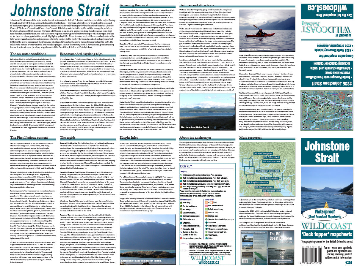 236 Johnstone Strait Kayaking and Boating Map