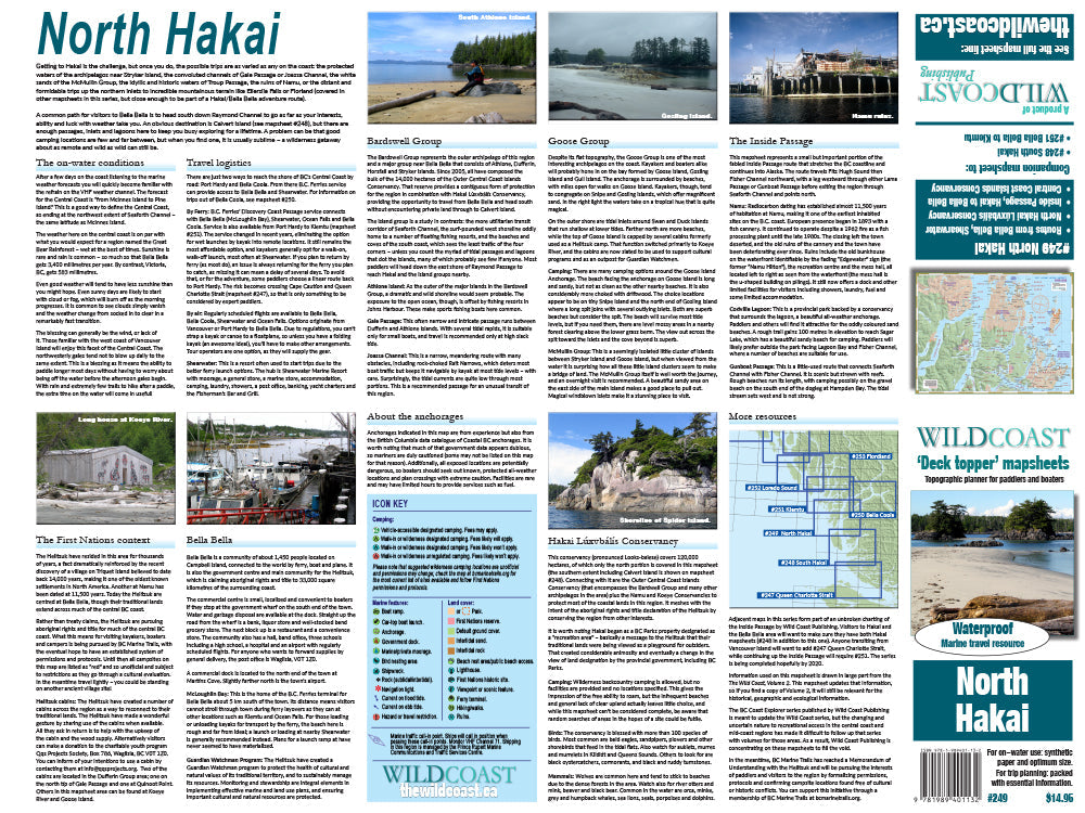 249 North Hakai Kayaking and Boating Map