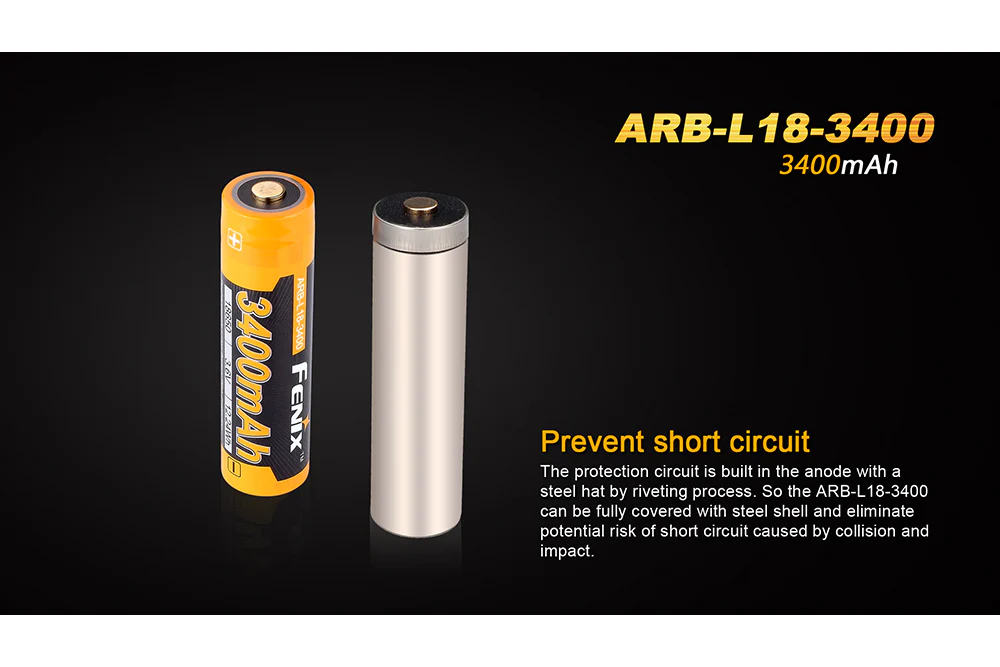 Fenix ARB-L18-3400mAh Rechargeable 18650 Battery – Buy Online