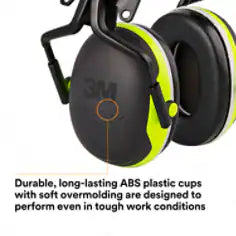 3M 3M™ PELTOR™ X Series Earmuffs, X4P5E, hard hat attached