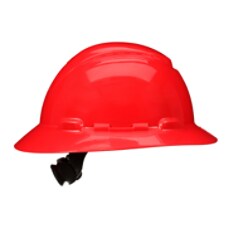3M™ SecureFit™ Full Brim Hard Hat H-805SFR-UV, Red, 4-Point Pressure Diffusion Ratchet Suspension, with Uvicator
