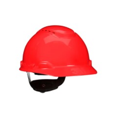 3M™ SecureFit™ Hard Hat H-705SFV-UV, Red, Vented, 4-Point Pressure Diffusion Ratchet Suspension, with Uvicator