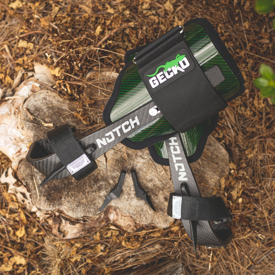 Notch Gecko® Carbon Fiber Climbers (Tree Gaffs) With Straps