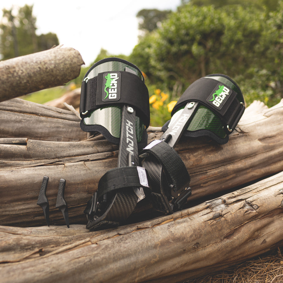 Notch Gecko® Carbon Fiber Climbers (Tree Gaffs) With Straps