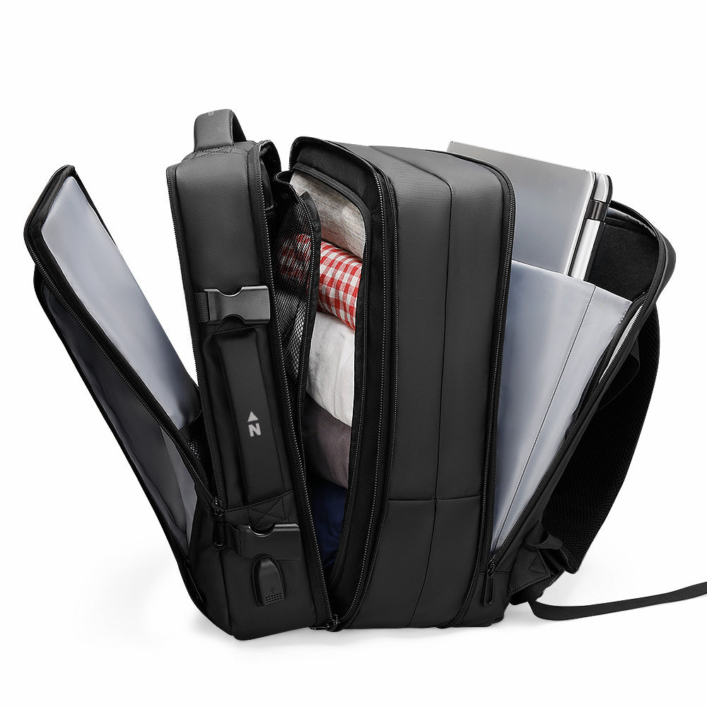 &quot;Voyager&quot; Expandable Backpack 26L / 38L with Built-in Rain Coat