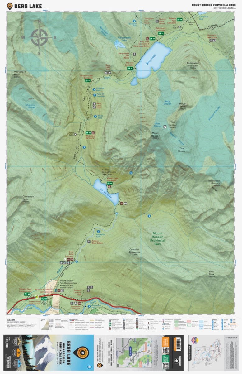 Berg Lake (Mount Robson Provincial Park, BC) - Destination Map