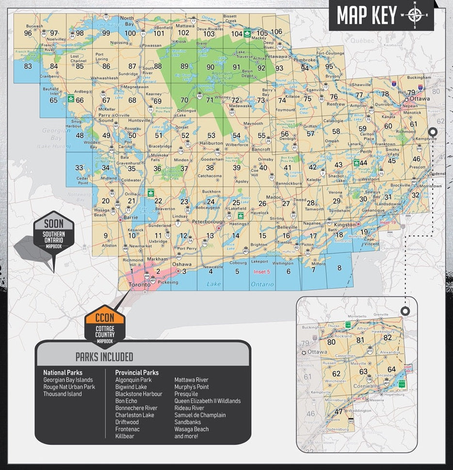 Cottage Country Ontario Backroad Mapbook - Axeman.ca