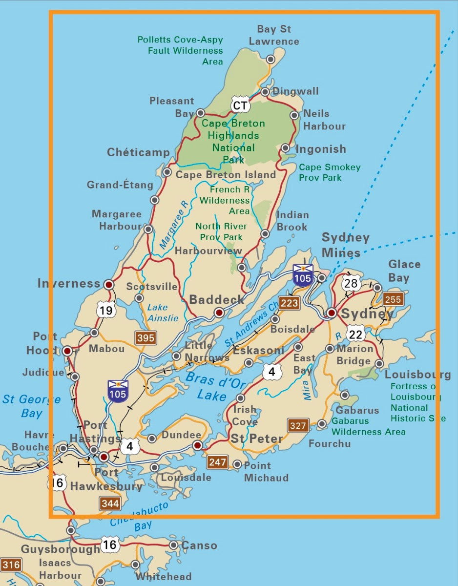 Cape Breton Island Nova Scotia - Destination Map