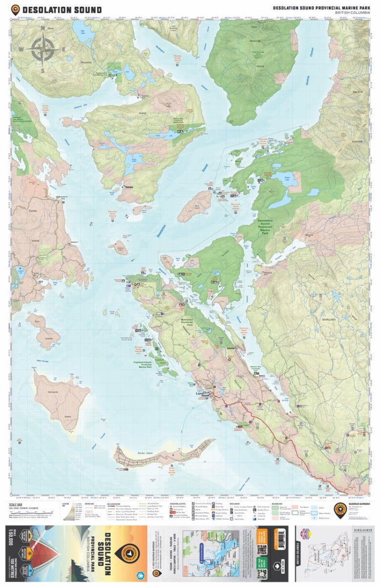 Desolation Sound Provincial Park BC - Destination Map