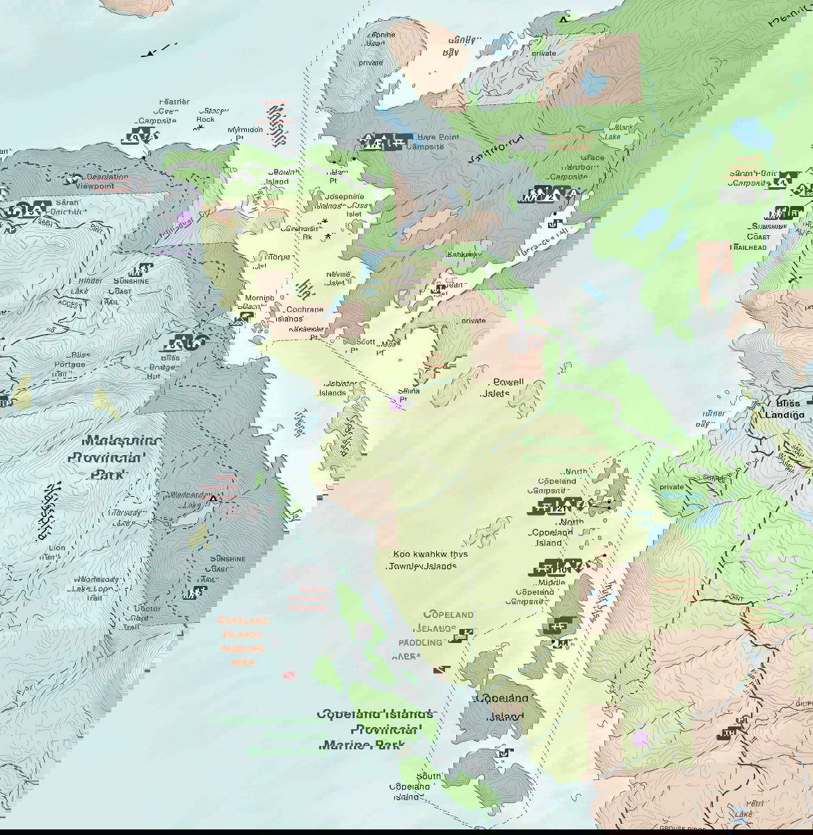 Desolation Sound Provincial Park BC - Destination Map