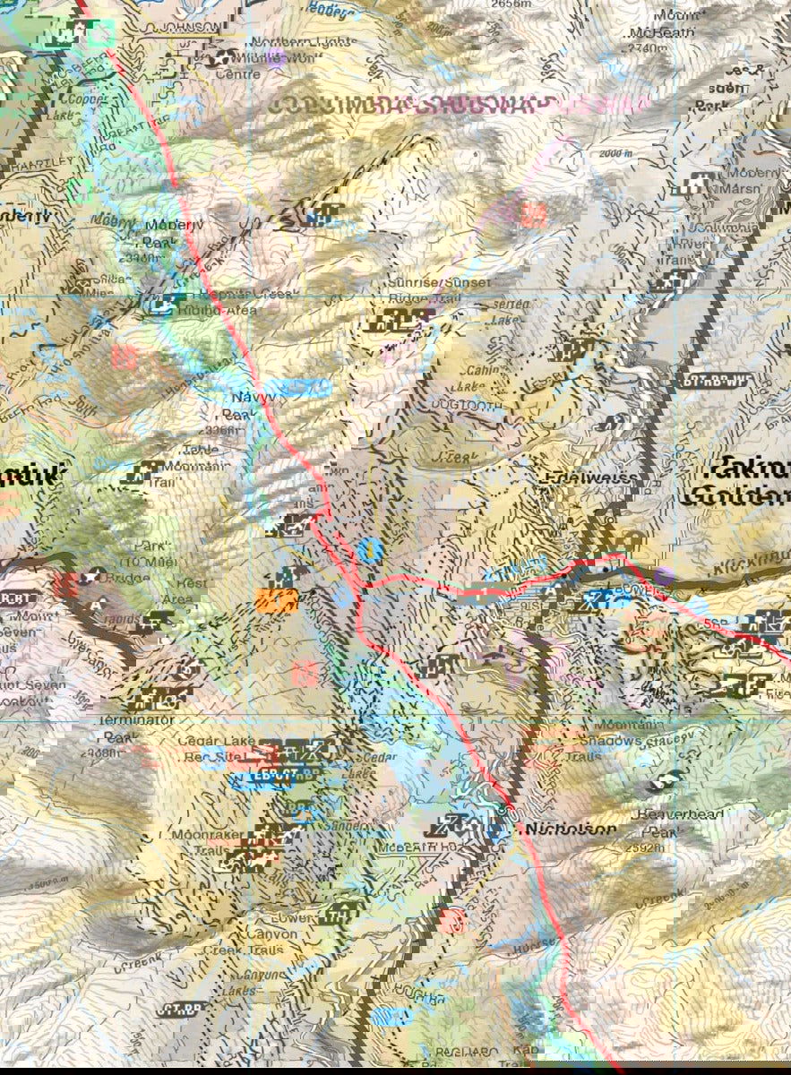 East Kootenay BC - Recreation Map