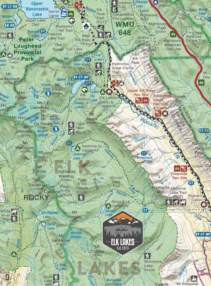 East Kootenay BC - Recreation Map
