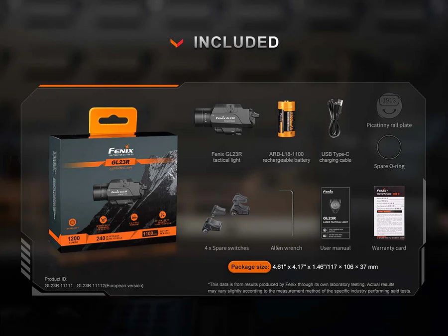 Fenix GL23R Rechargeable (Pew Pew) Light