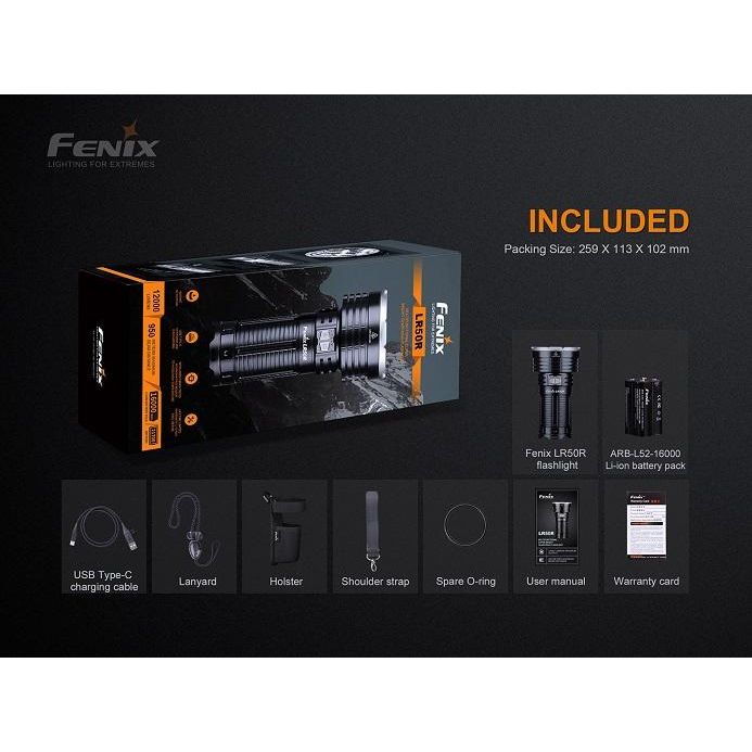 Fenix LR50R Multifunctional LED Search Light - 12000 Lumens