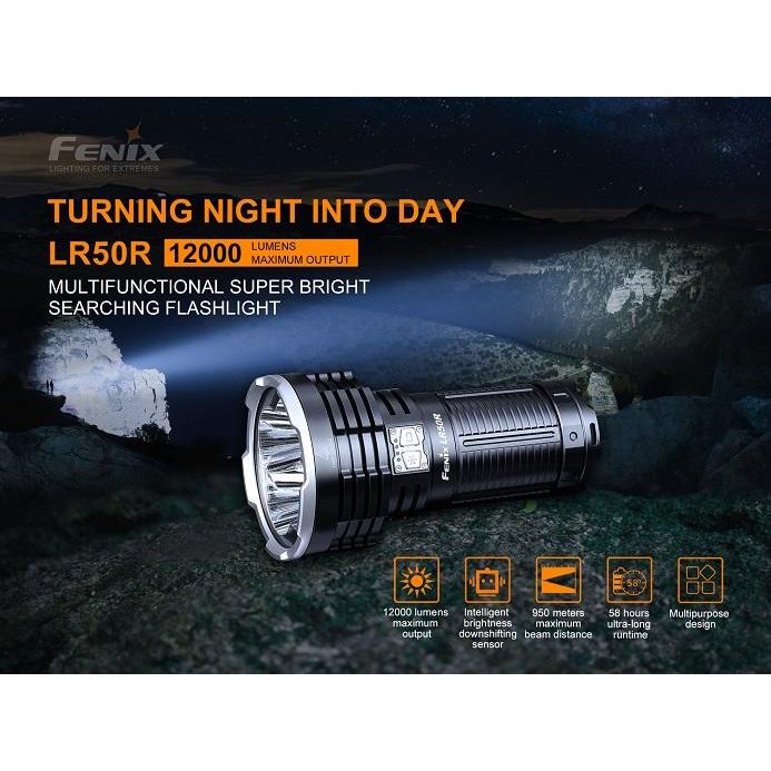 Fenix LR50R Multifunctional LED Search Light - 12000 Lumens
