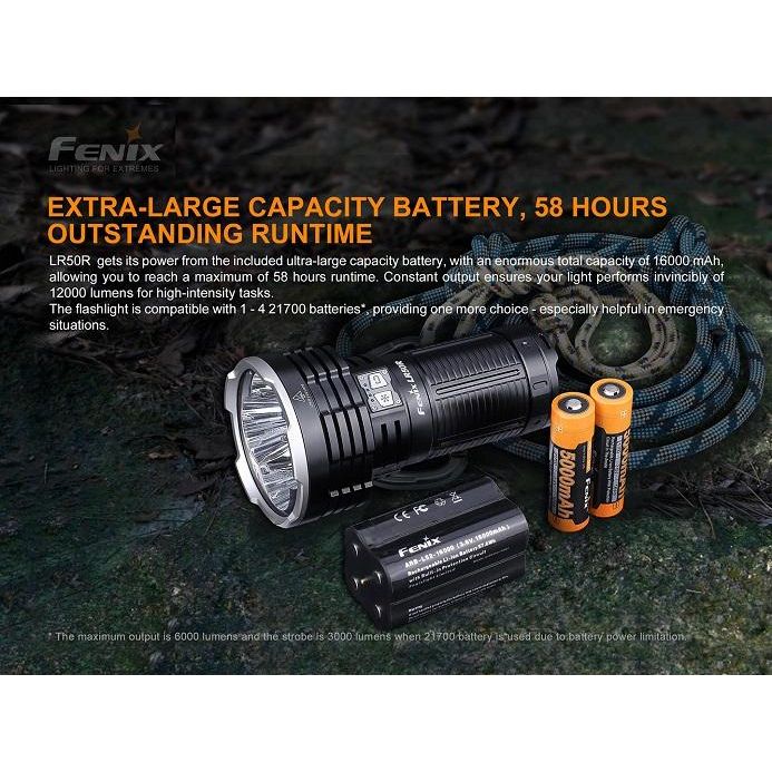 Fenix LR50R Multifunctional LED Search Light - 12000 Lumens