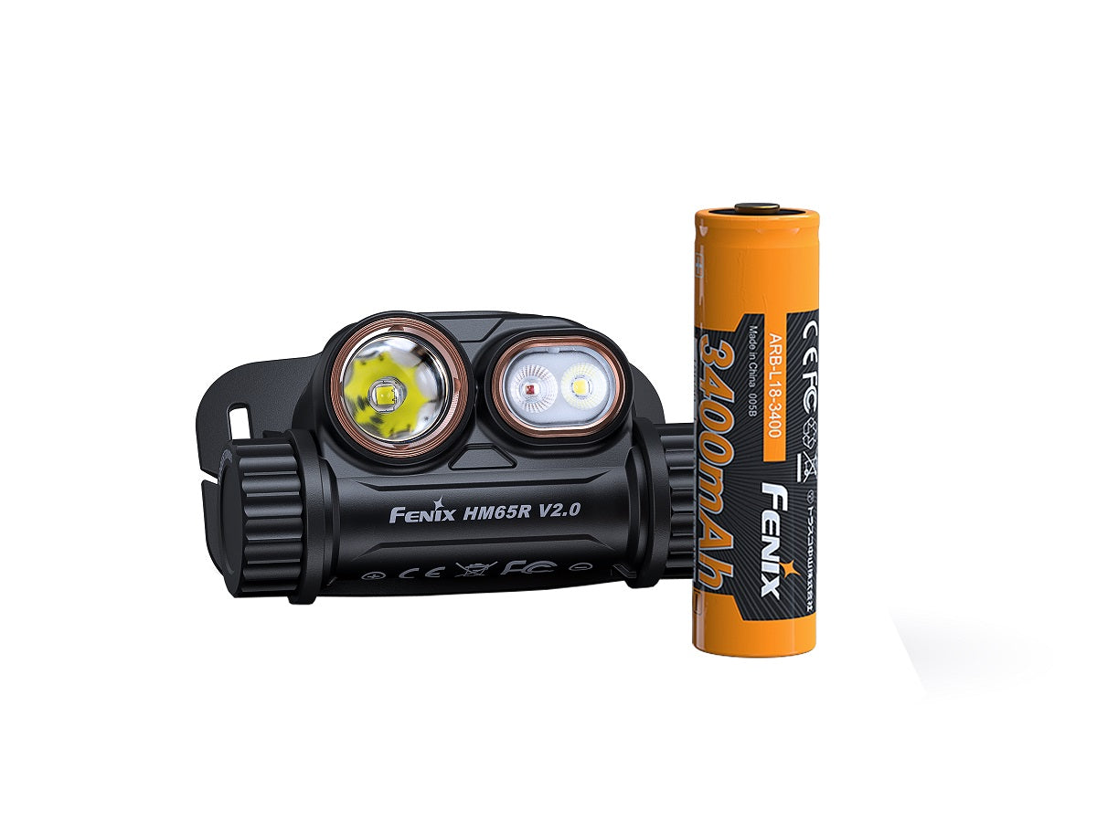 Fenix HM65R V2.0 Lightweight Magnesium Alloy Headlamp - 2200 Lumens