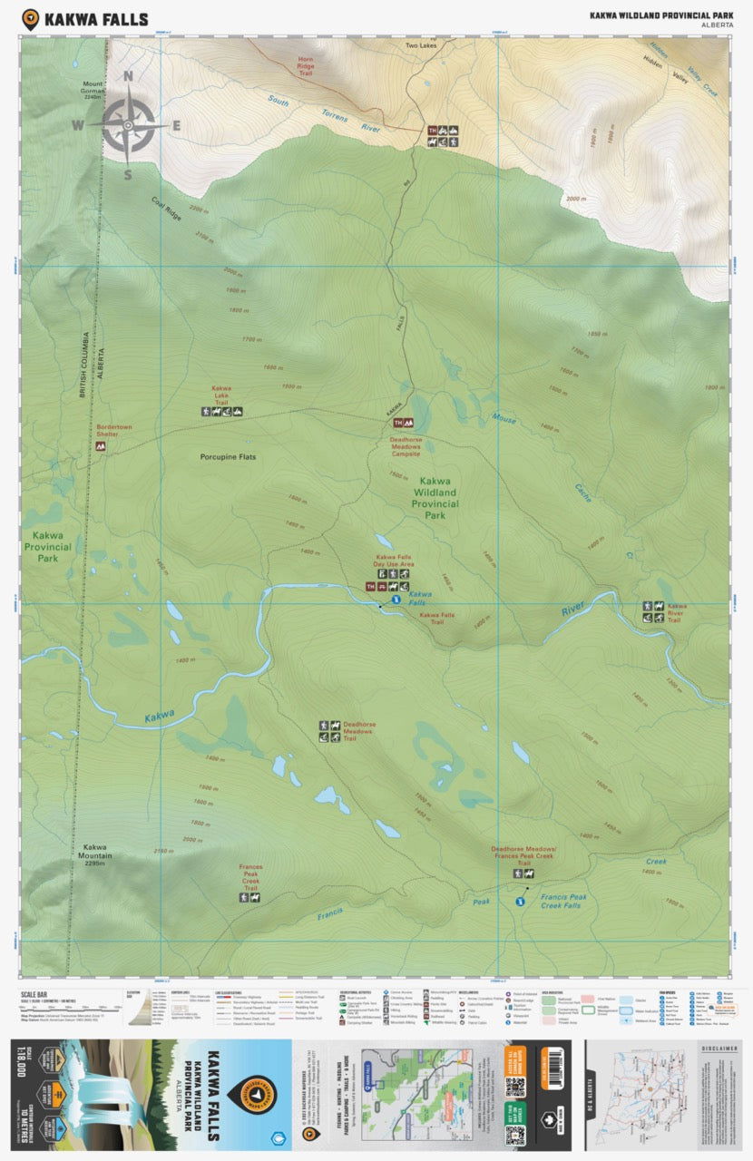 Kakwa Falls (Kakwa Wildland Provincial Park, Alberta) - Destination Map