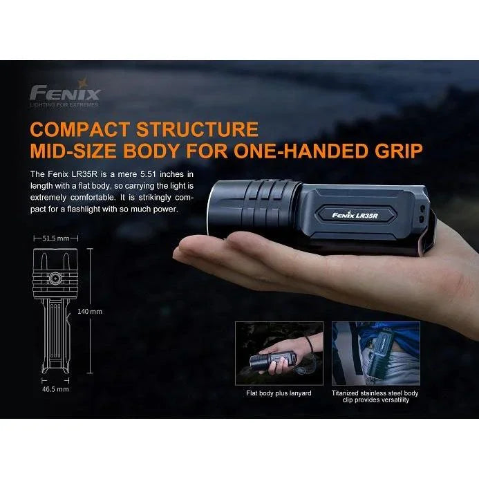 Fenix LR35R Rechargeable LED Flashlight - 10,000 Lumens – Buy