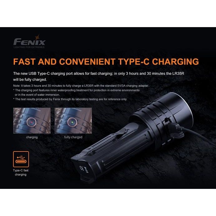 Fenix LR35R Rechargeable LED Flashlight - 10,000 Lumens