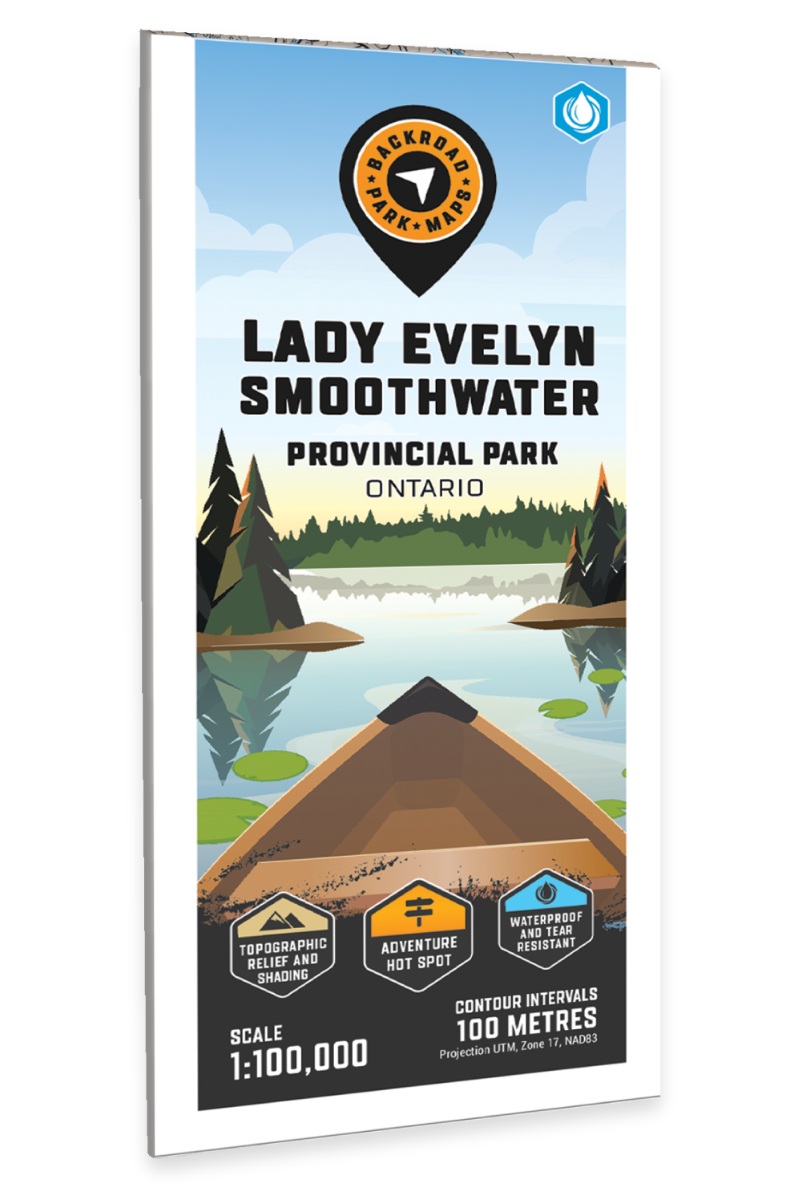 Lady Evelyn Smoothwater Provincial Park Ontario - Park Map