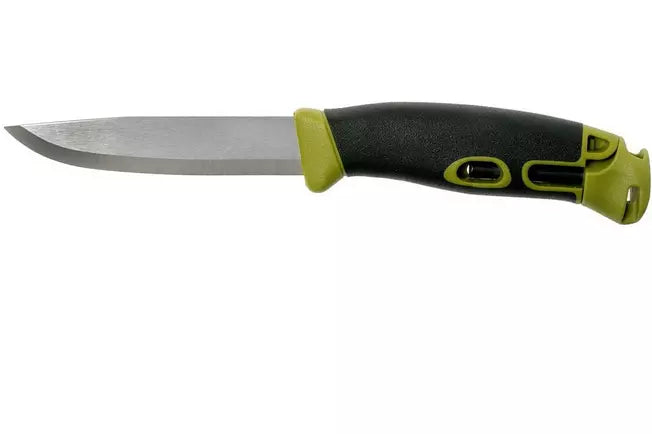 Morakniv Companion Spark 12215 Green, bushcraft knife with firesteel