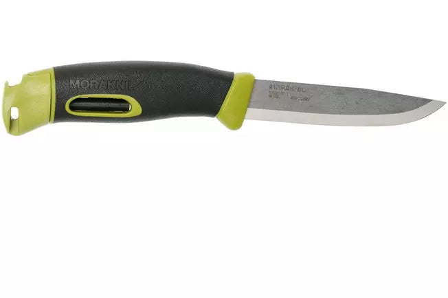 Morakniv Companion Spark 12215 Green, bushcraft knife with firesteel