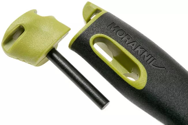 Morakniv Companion Spark 12215 Green, bushcraft knife with firesteel