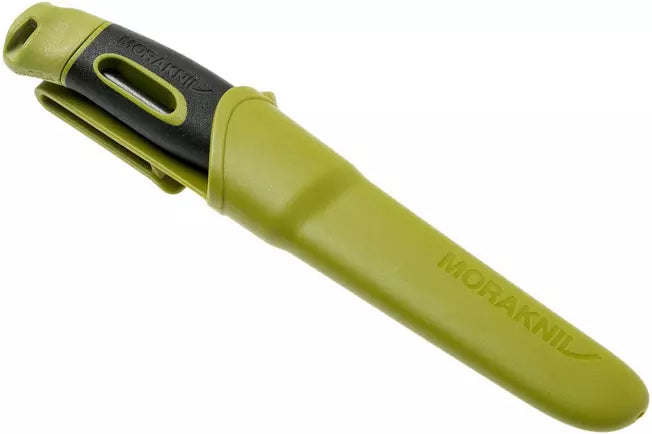 Morakniv Companion Spark 12215 Green, bushcraft knife with firesteel
