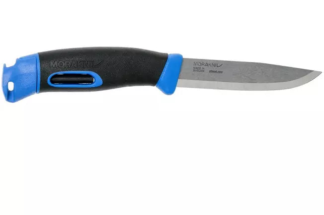 Morakniv Companion Spark 13572 Blue, bushcraft knife with firesteel