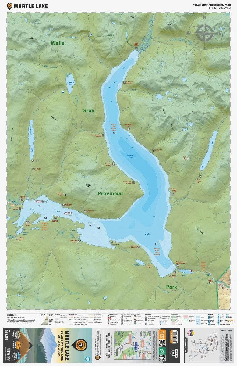 Murtle Murtle Lake (Wells Gray Provincial Park, BC) - Destination Map – Buy ...