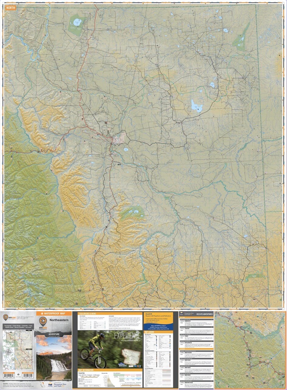 Nord-Est de la Colombie-Britannique - Carte des loisirs