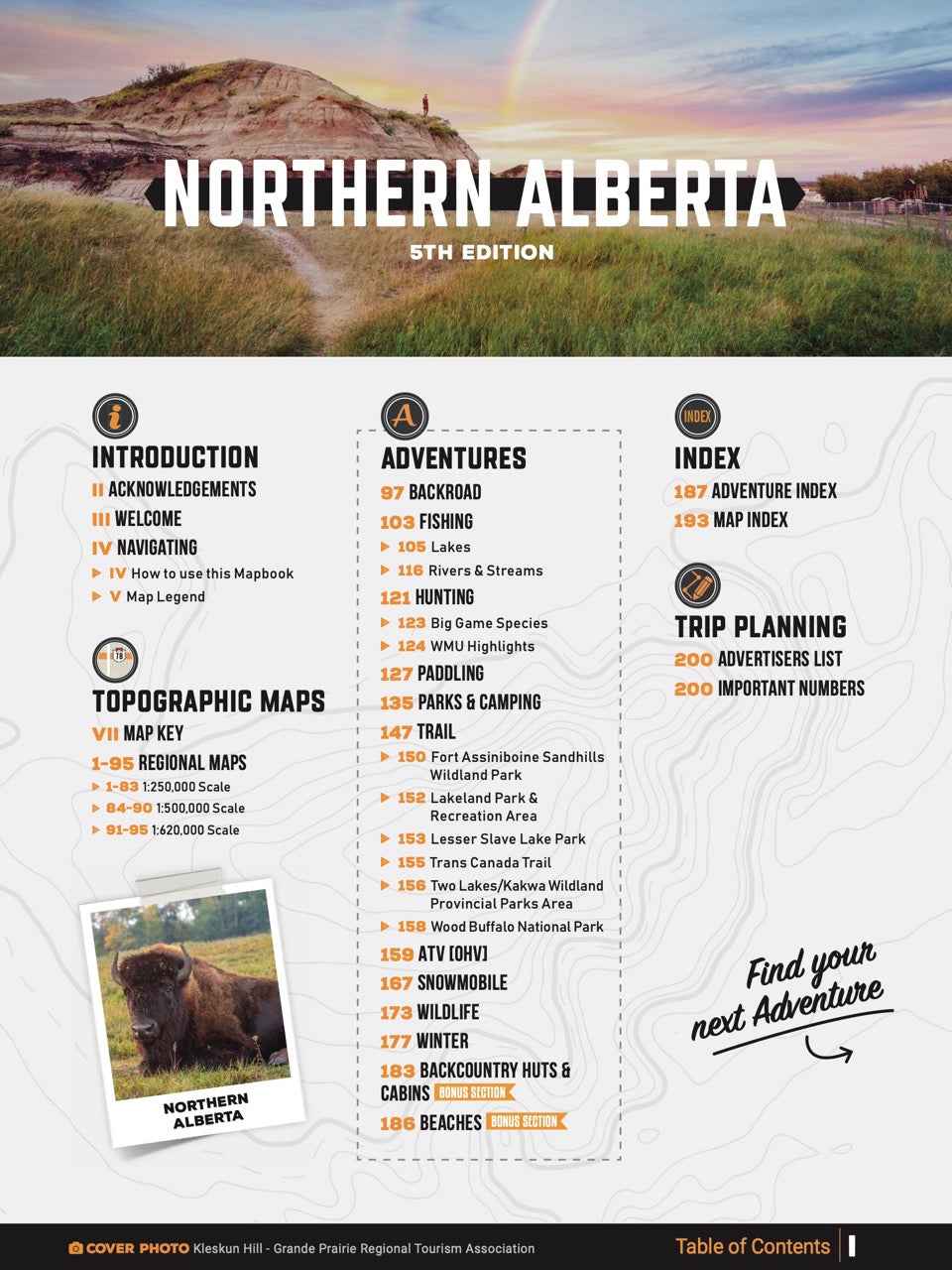Carte routière du nord de l'Alberta