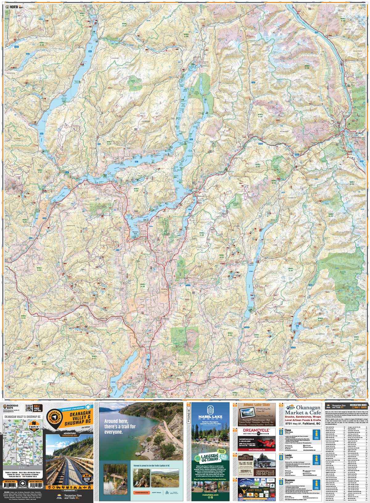 Okanagan Valley & Shuswap BC - Recreation Map - Axeman.ca