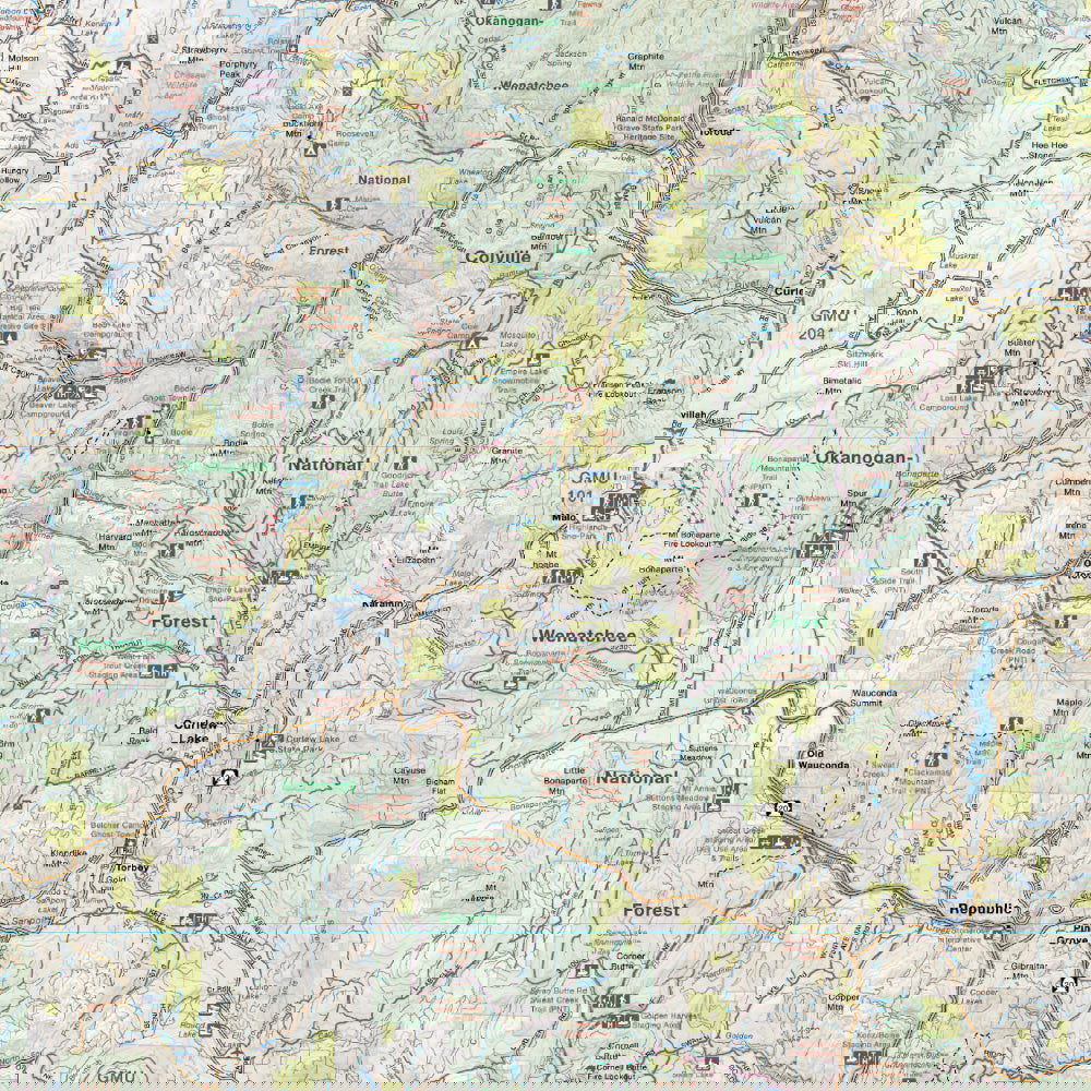 Okanogan Valley & Colville Forest West, Washington State - Destination Map