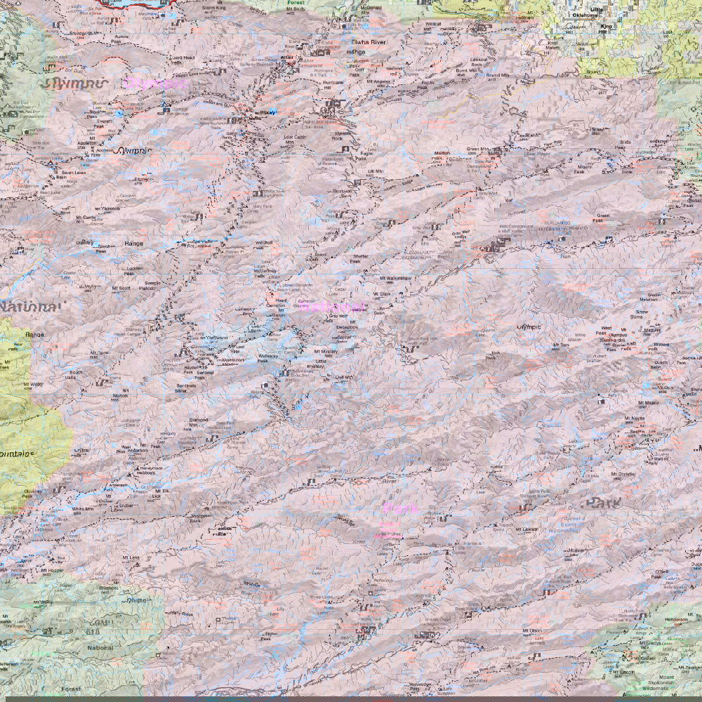 Olympic National Park & Forest, Washington State - Destination Map