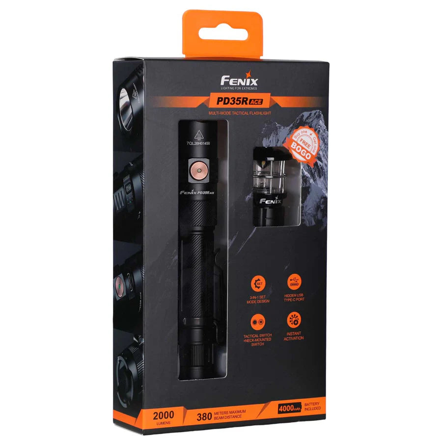 Fenix PD35R ACE Flashlight with CL01 Mini Desktop Lantern