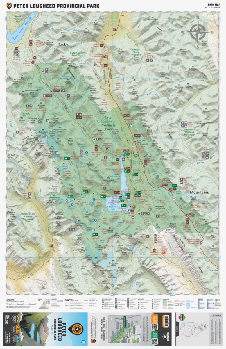 Peter Lougheed Provincial Park Alberta - Park Map