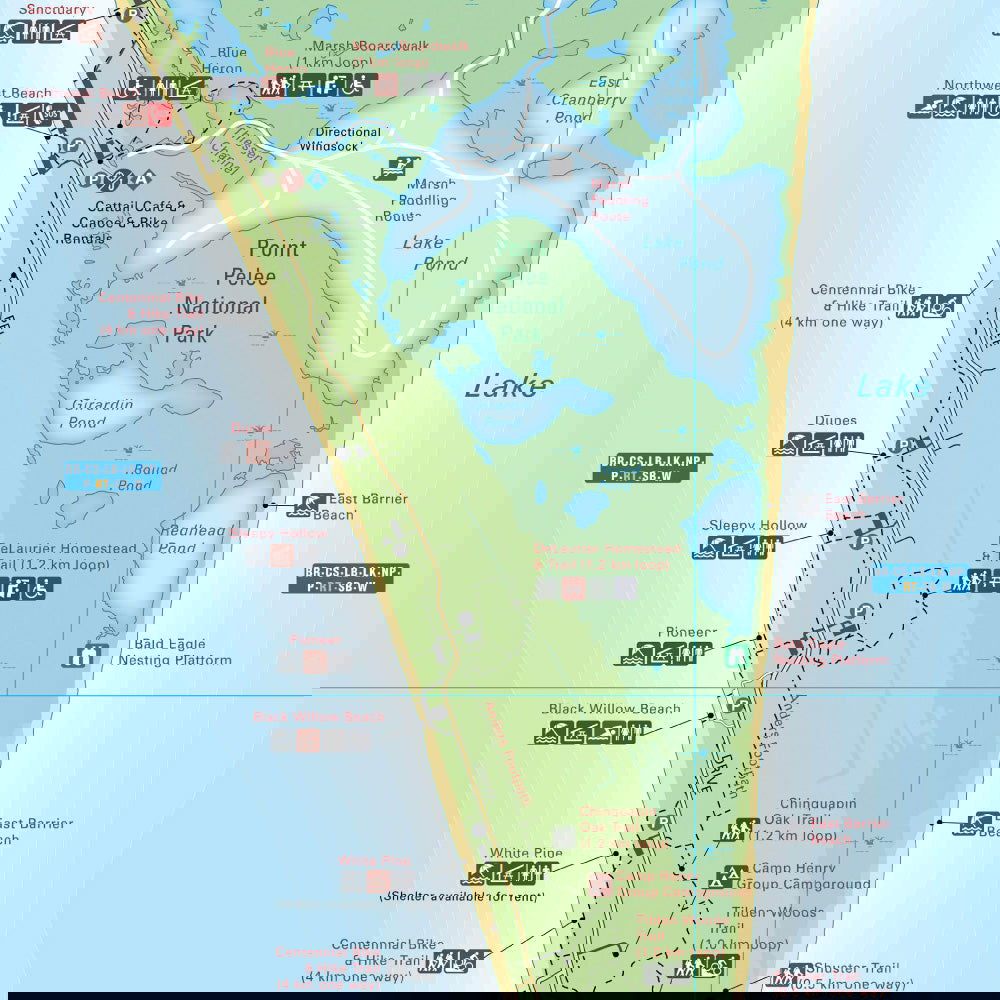 Point Pelee National Park Ontario - Park Map