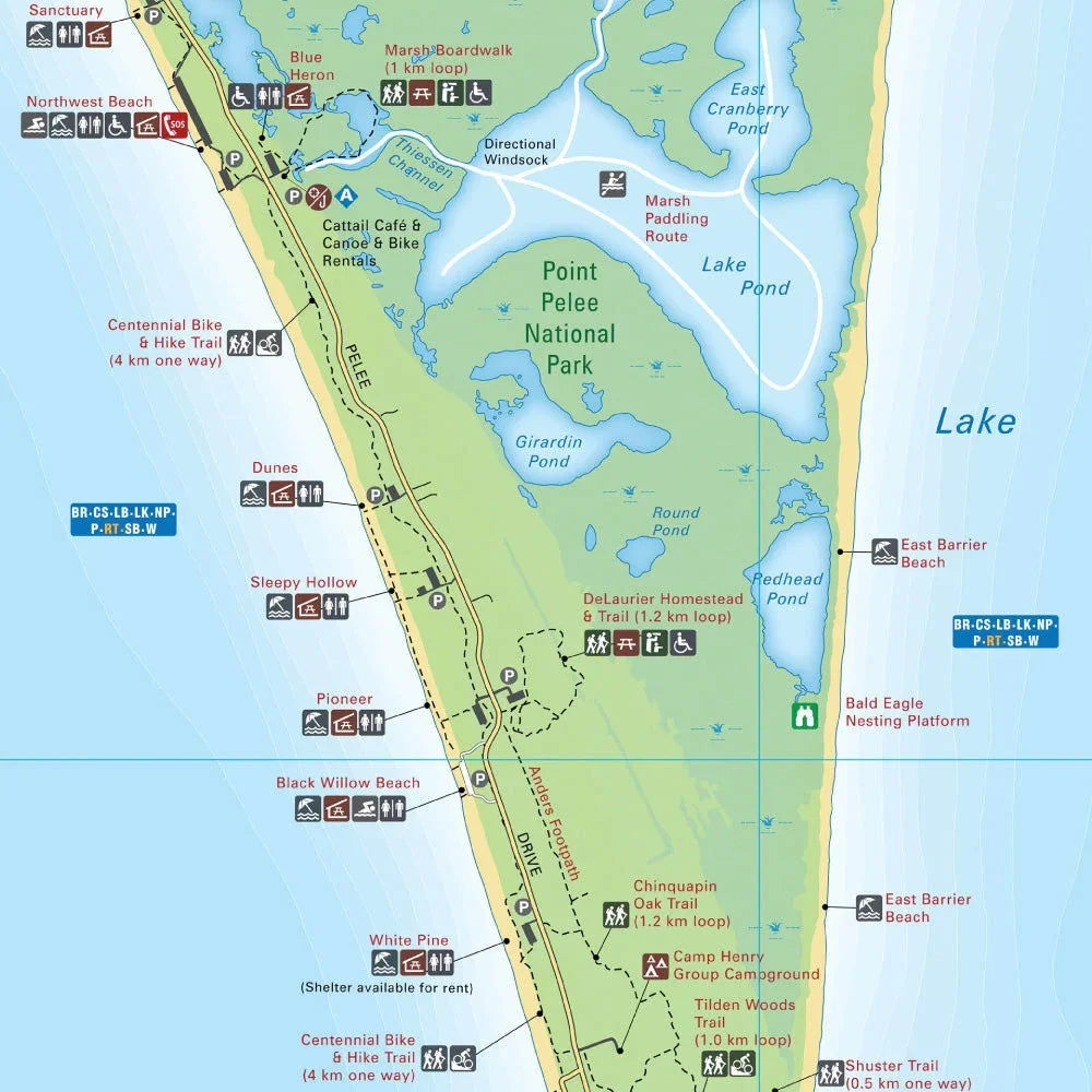 Point Pelee National Park Ontario - Park Map – Buy Online | Premium ...