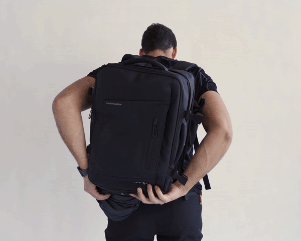 &quot;Voyager&quot; Expandable Backpack 26L / 38L with Built-in Rain Coat