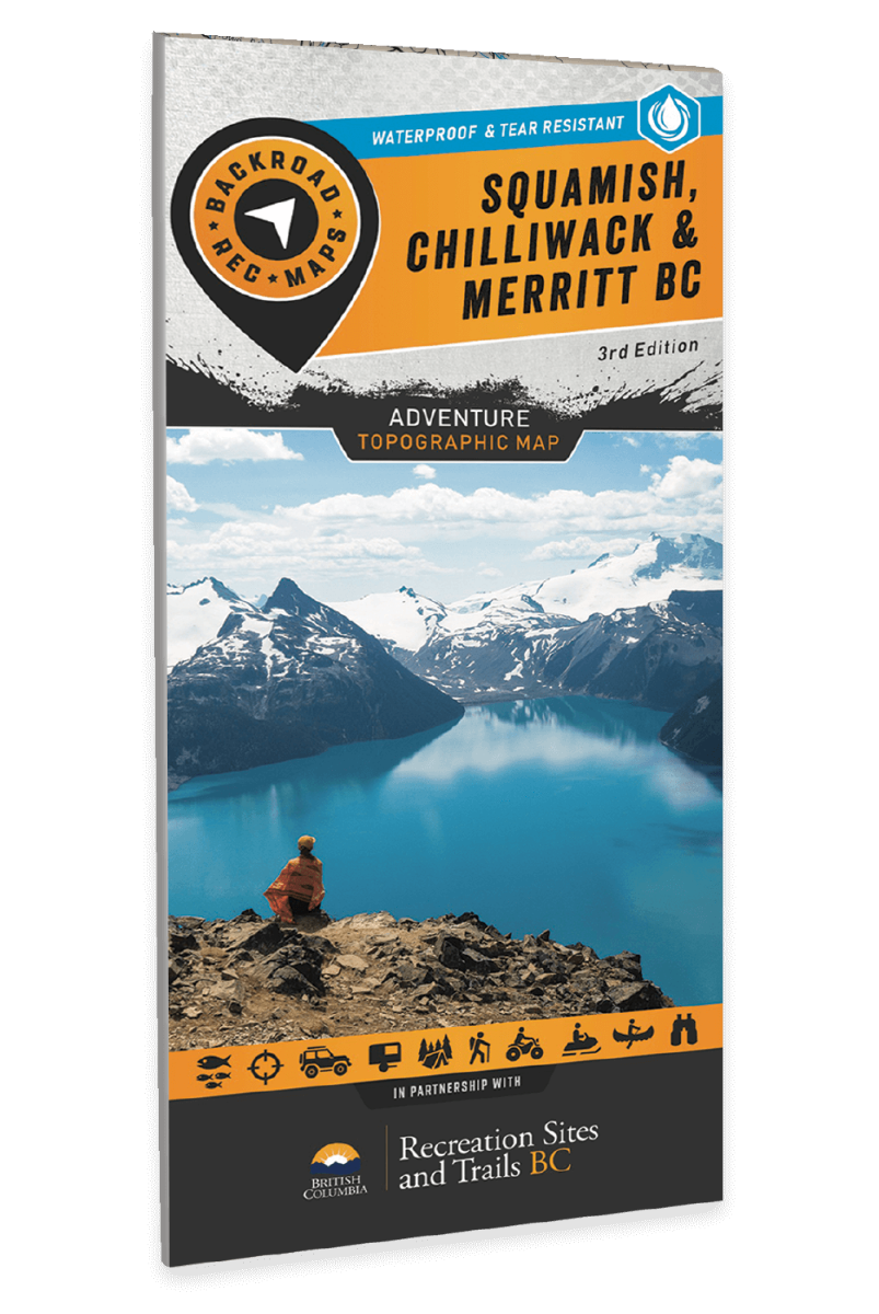 Squamish, Chilliwack & Merritt BC - Recreation Map